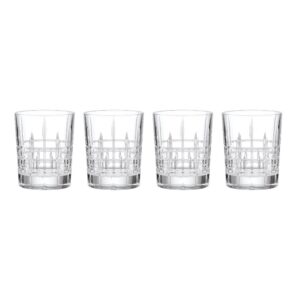 Crisscross Cut Double Old Fashioned Glasses, Set of 4