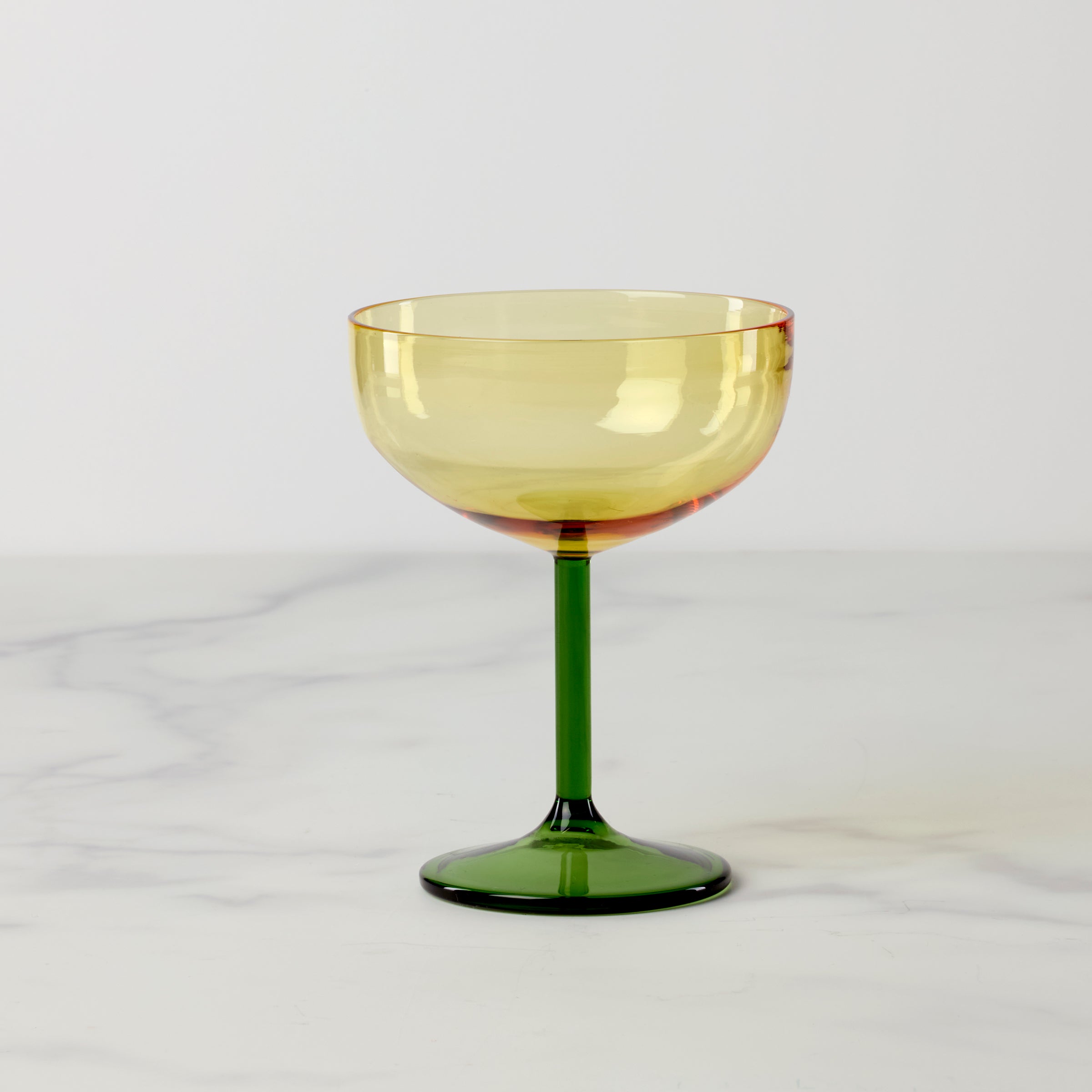 Artisan Two-Tone Borosilicate Coupe Glass