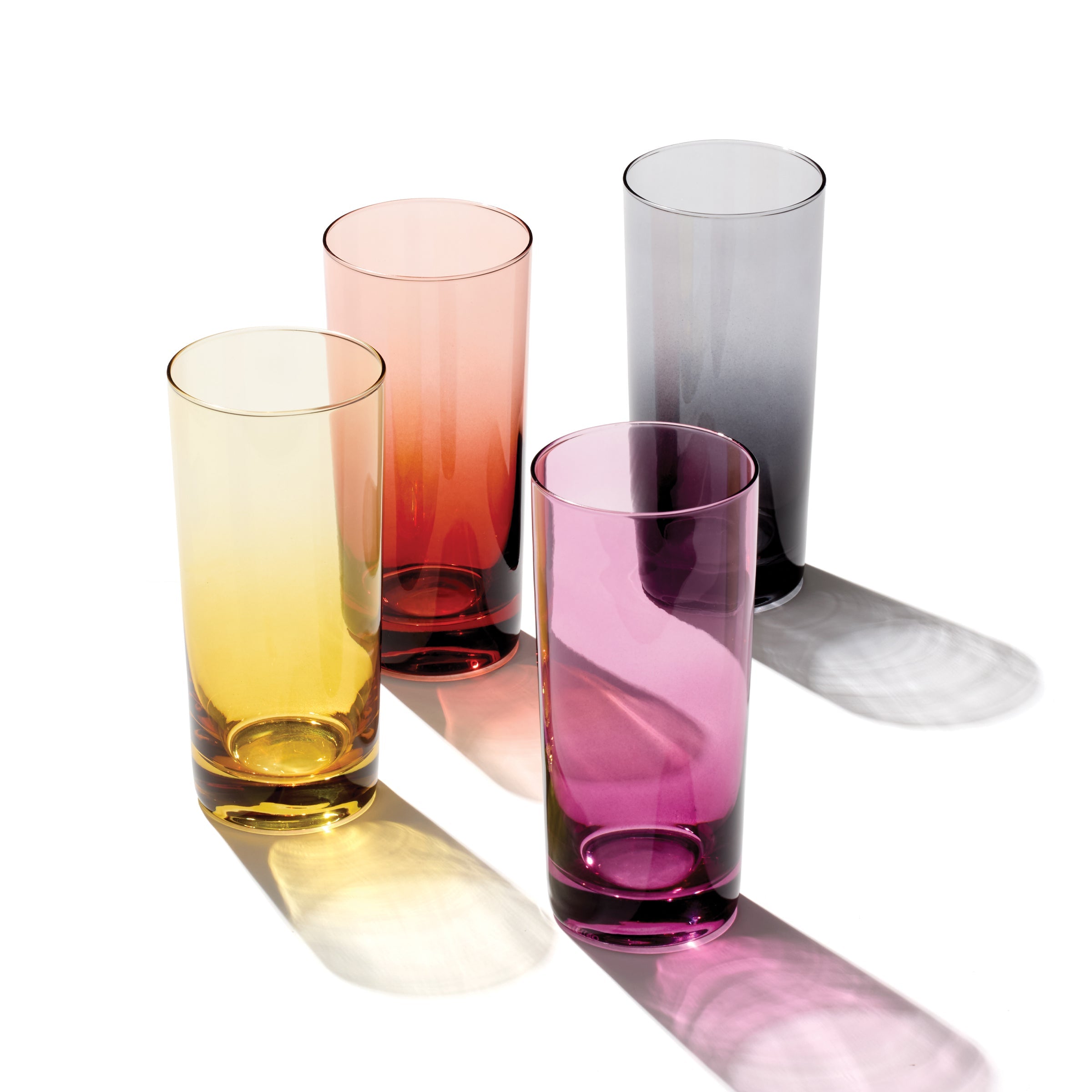 Ombre Jewel-Tone Highball Glasses, Set of 4 - Image 5