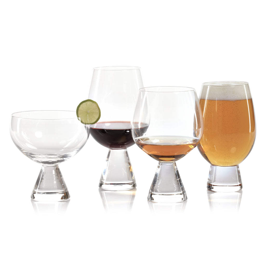 Modern Glassware Collection with Clear Base - Image 3