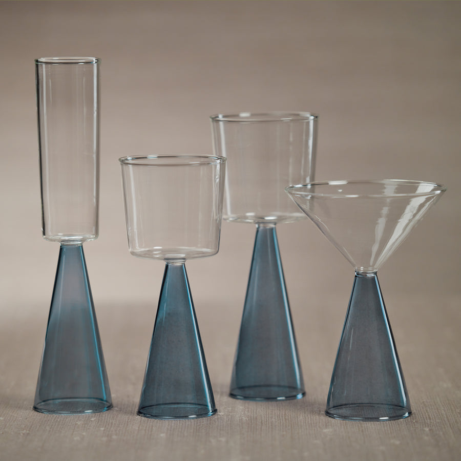 Blue Conical Base Glassware Collection - Image 2