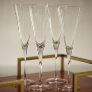 Optic Champagne Flute Set of 4